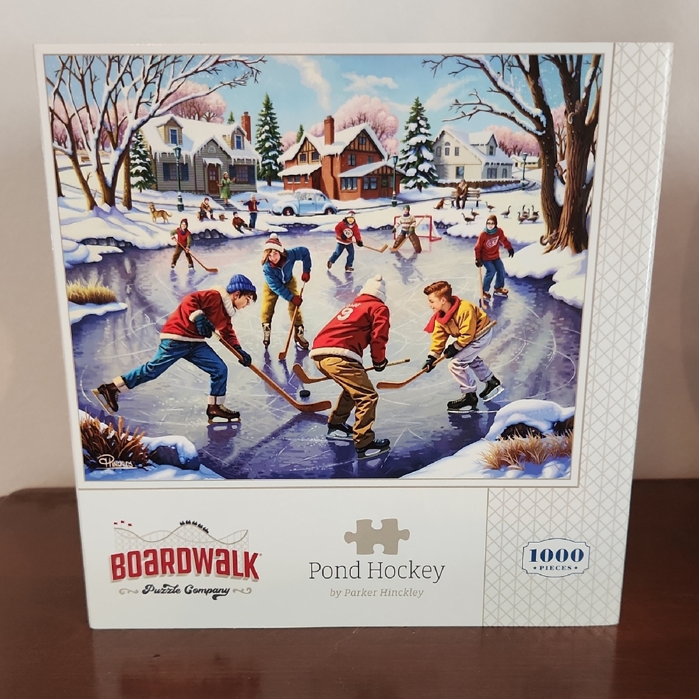 Pond Hockey Puzzle - 1000 Pieces - Multicolor